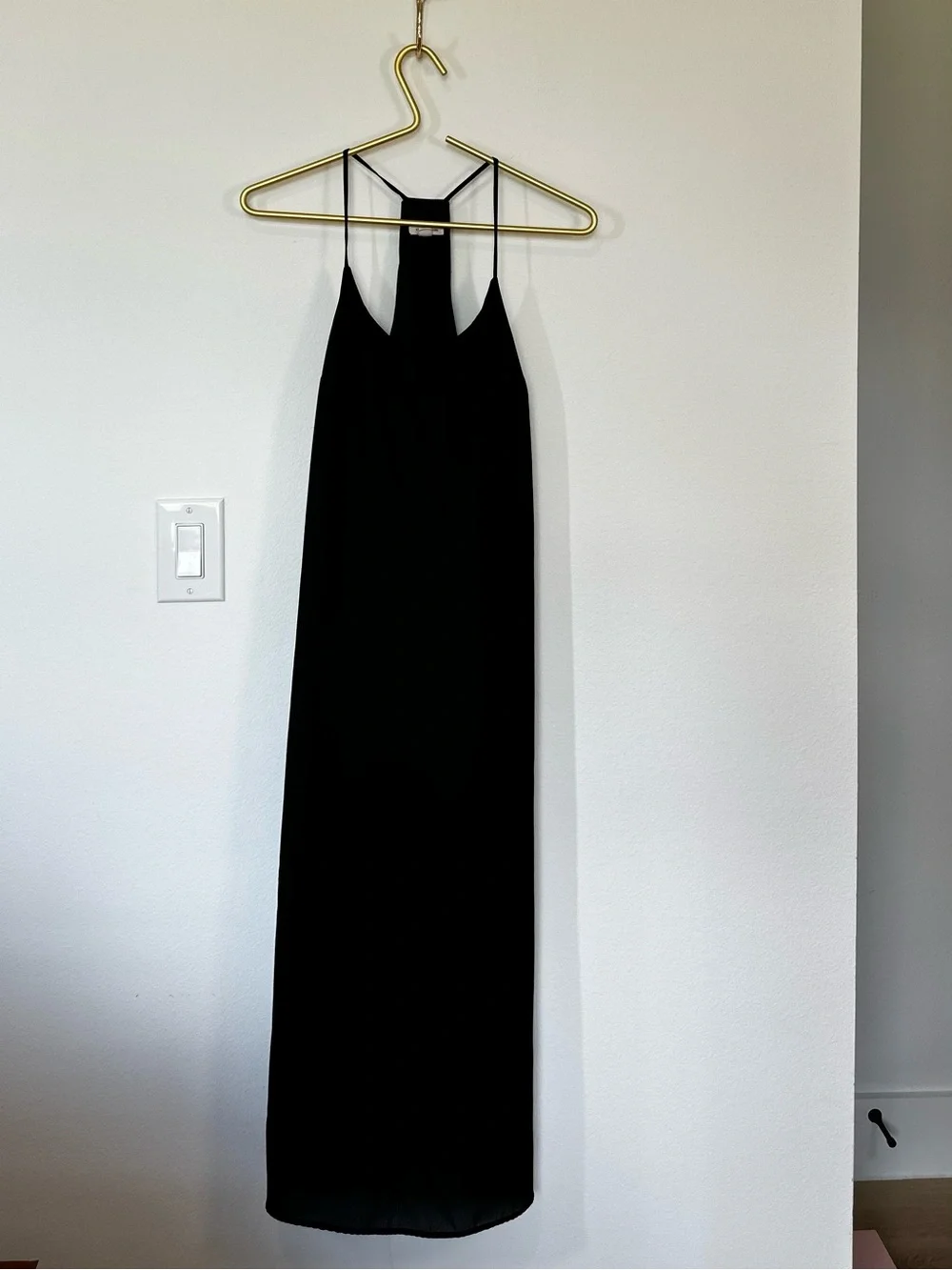 SILENCE + NOISE Black Halter Racerback Midi Slip Dress - Picture 6 of 8